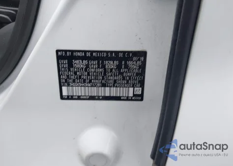 2019 Honda Fit Lx z USA, uszkodzony, nr VIN 3HGGK5H43KM717281